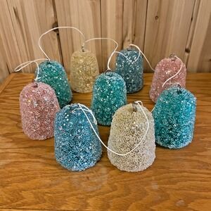 Christmas‎ Jewel Bell Ornaments Sugar Ice Coated Gumdrops Pastel Decor
